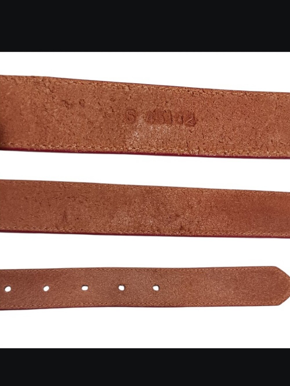 Vintage Brighton 1991 Red Leather Belt - Picture 8 of 9